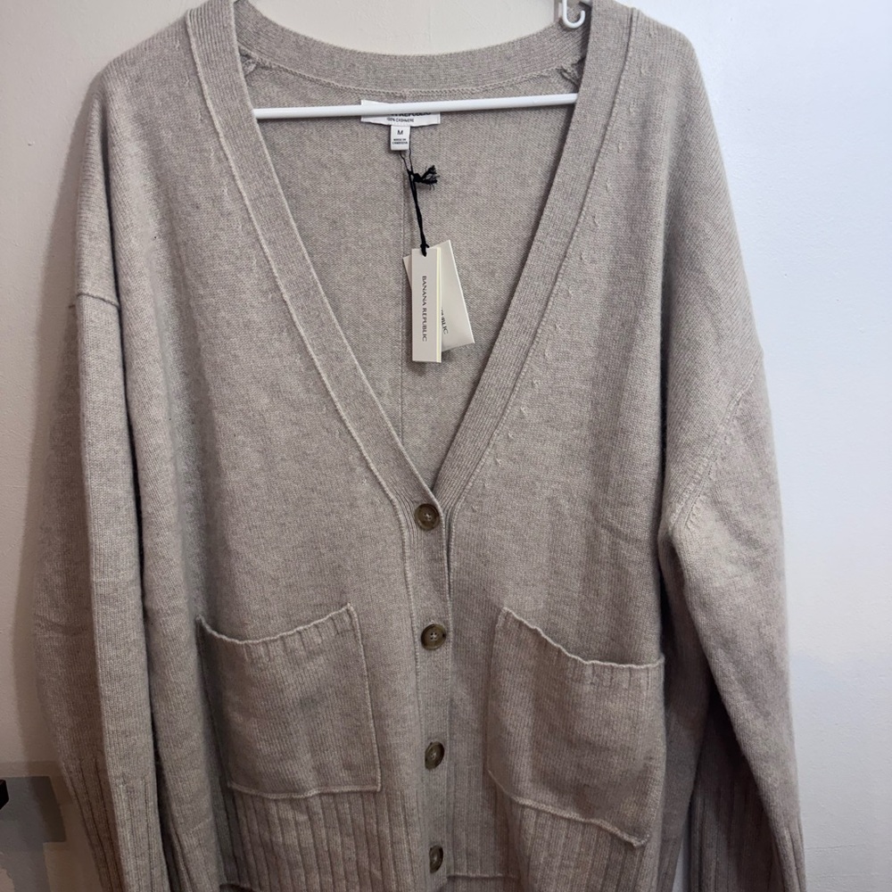 Banana Republic Light Beige Cardigan Sweater